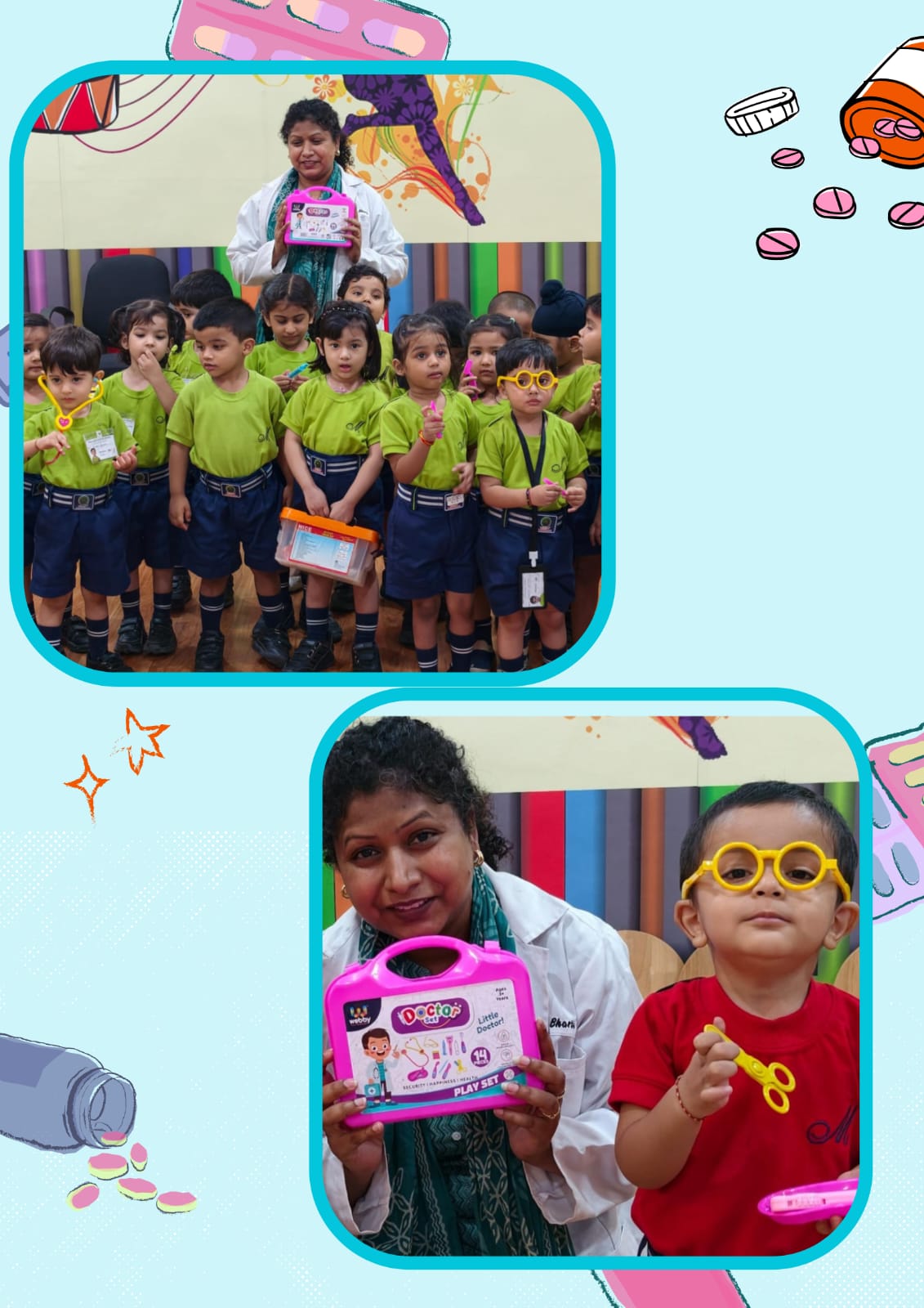 Happy National Doctors' Day from the Kindergarteners of Mayoor School Noida!